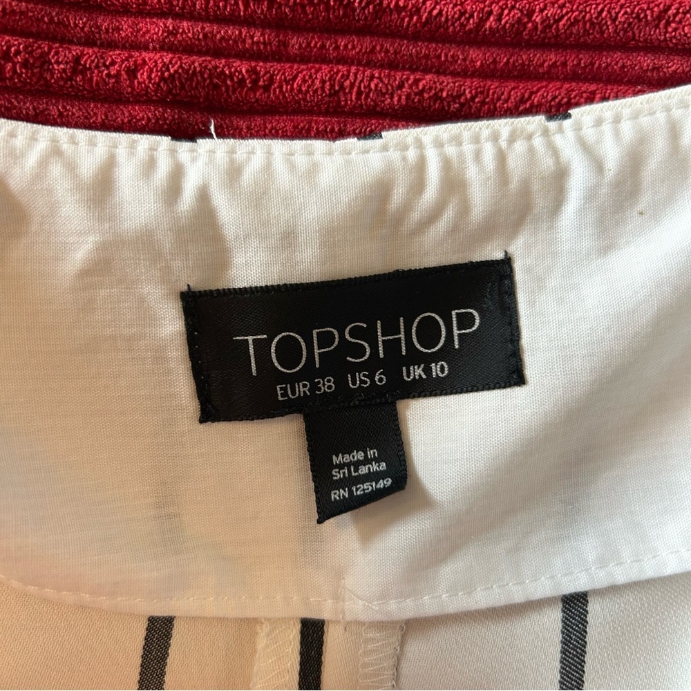 Topshop High Waist Wide Leg Crop Trousers. Size 6. - Picture 9 of 15